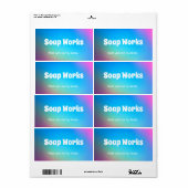 Rainbow Spectrum Small Business Étiquette (Feuille entière)