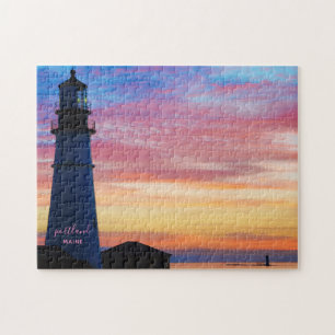 Rainbow Spectrum Sunrise Portland Head Lighthouse Legpuzzel