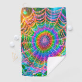 Rainbow Spider Web Golfhanddoek (Insitu)