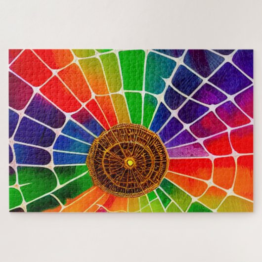 Rainbow Spider Web Legpuzzel (Horizontaal)