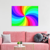 RAINBOW SPIRAAL CANVAS AFDRUK (Insitu (Woonkamer))