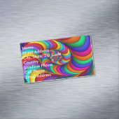 Rainbow Spiral Abstract Fine Fractal Art Visitekaartje Magneet (Voorbeeld)