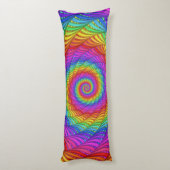 Rainbow Spiral Body Pillow Lichaamskussen (Achterkant (Verticaal))