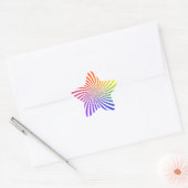 Rainbow Spiral Design: Star Sticker (Envelop)