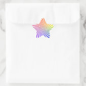 Rainbow Spiral Design: Star Sticker (Tas)