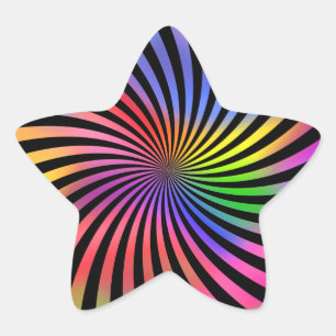 Rainbow Spiral Design : Sticker étoile