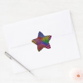 Rainbow Spiral Design : Sticker étoile (Enveloppe)