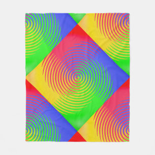 Rainbow Spiral Fleece Blanket Deken