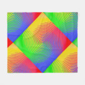 Rainbow Spiral Fleece Blanket Deken (Voorkant (Horizontaal))