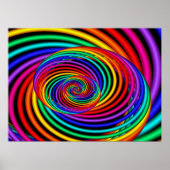 Rainbow Spiral Fractal Poster (Voorkant)