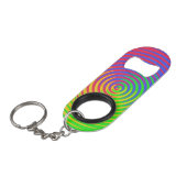 Rainbow Spiral Mini Bottle Open met Sleutelhanger Flessenopener (Voorkant Gekanteld)