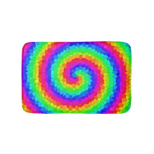 Rainbow Spiral Mosaic Tegel Badmat (Voorkant)
