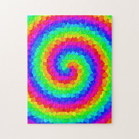 Rainbow Spiral Mosaic Tegel Legpuzzel (Verticaal)