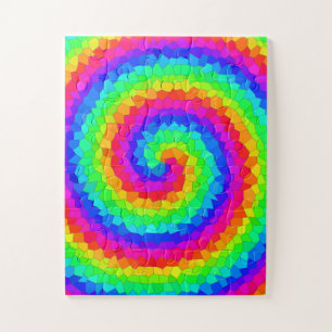 Rainbow Spiral Mosaic Tegel Legpuzzel