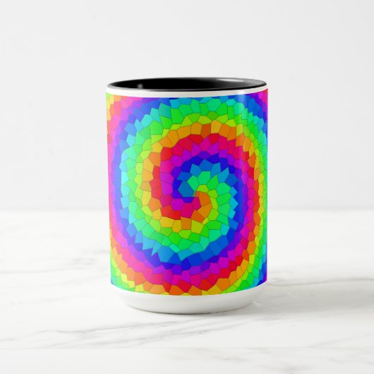 Rainbow Spiral Mosaic Tegel Mok (Midden)