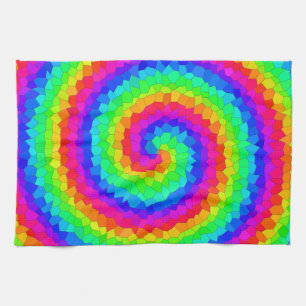 Rainbow Spiral Mosaic Tegel Theedoek