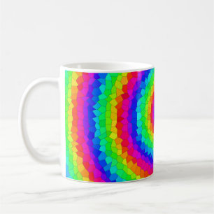 Rainbow Spiral Mosaic Tile Koffiemok
