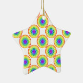 Rainbow Spiral Pattern Keramisch Ornament (Rechts)