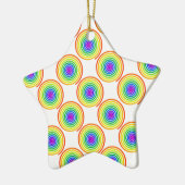 Rainbow Spiral Pattern Keramisch Ornament (Links)