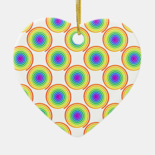 Rainbow Spiral Pattern Keramisch Ornament