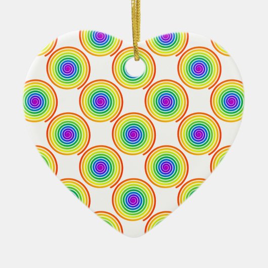 Rainbow Spiral Pattern Keramisch Ornament (Voorkant)