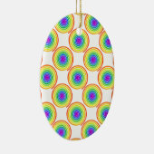 Rainbow Spiral Pattern Keramisch Ornament (Rechts)