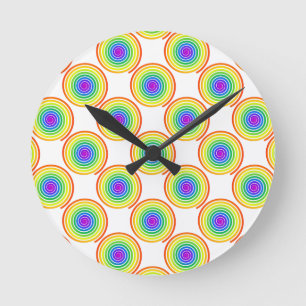 Rainbow Spiral Pattern Ronde Klok