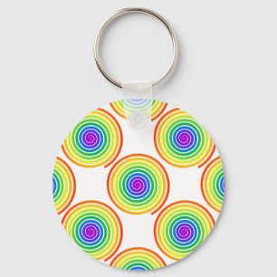 Rainbow Spiral Pattern Sleutelhanger