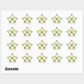 Rainbow Spiral Pattern Ster Sticker (Vel)