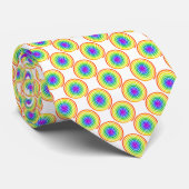 Rainbow Spiral Pattern Stropdas (Opgerold)