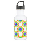Rainbow Spiral Pattern Waterfles (Voorkant)