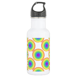 Rainbow Spiral Pattern Waterfles