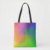 Rainbow Spiral Red Blue Yellow Green Canvas tas (Voorkant)