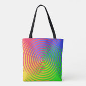 Rainbow Spiral Red Blue Yellow Green Canvas tas (Achterkant)