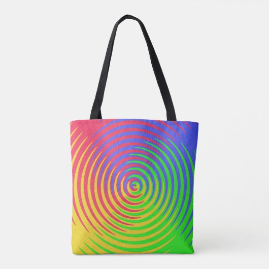 Rainbow Spiral Red Blue Yellow Green Canvas tas (Achterkant)