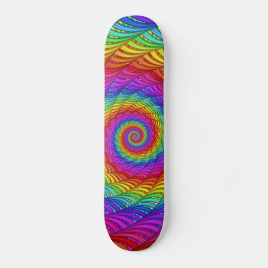 Rainbow Spiral Spikes Skateboarding Decer Skateboard (Voorkant)