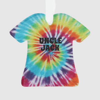 Rainbow Spiral Tie Dye Cool Foto gepersonaliseerd Ornament