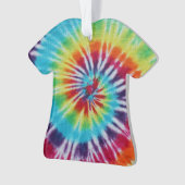 Rainbow Spiral Tie Dye Cool Foto Ornament (voorkant)