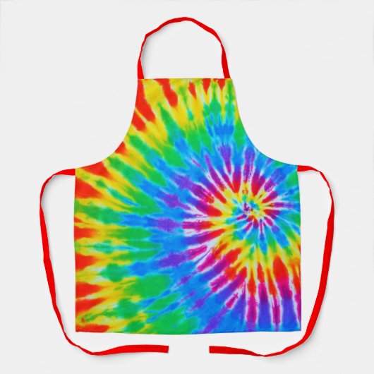 Rainbow Spiral Tie Dye Schort (Voorkant)