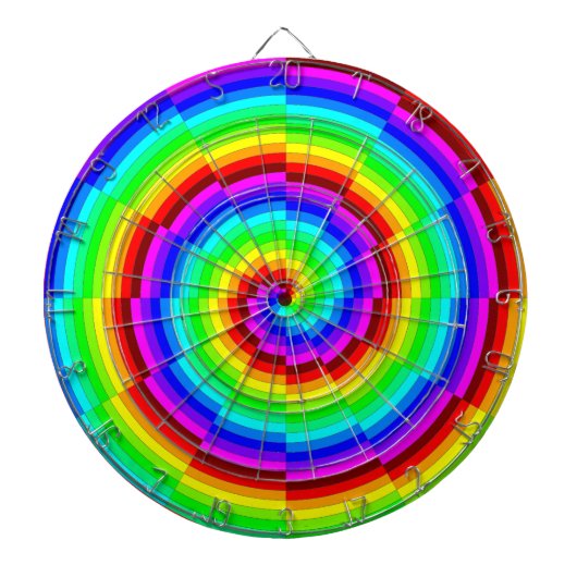 Rainbow Spiral van Kenneth Yoncich Dartbord (Voorkant)