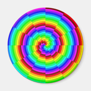 Rainbow Spiral van Kenneth Yoncich Magneet