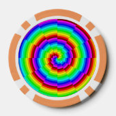 Rainbow Spiral van Kenneth Yoncich Pokerchips (Achterkant)
