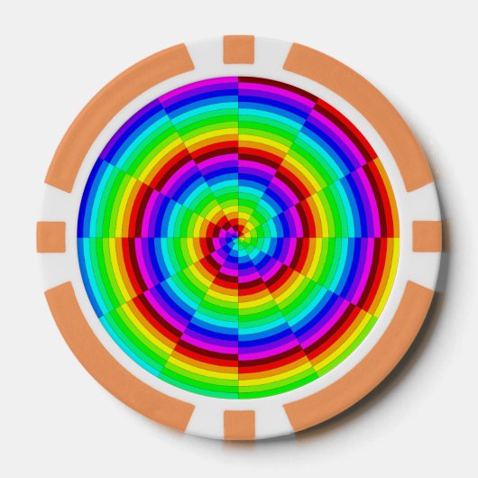 Rainbow Spiral van Kenneth Yoncich Pokerchips (Voorkant)