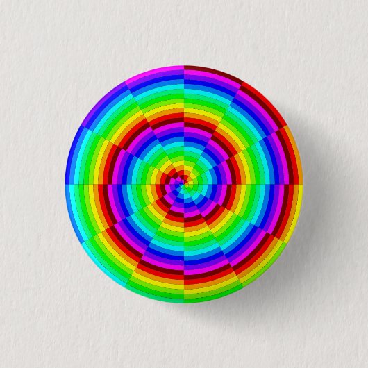 Rainbow Spiral van Kenneth Yoncich Ronde Button 3,2 Cm (Voorkant)