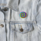 Rainbow Spiral van Kenneth Yoncich Ronde Button 3,2 Cm (In situ)