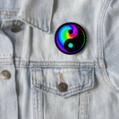 Rainbow Spiral Yin Yang Symbol Button (In situ)