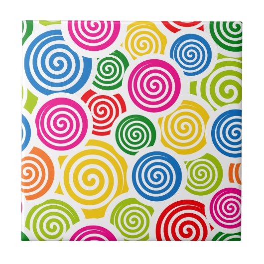 Rainbow Spirals Tegel Tegeltje (Voorkant)