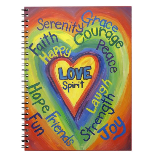 Rainbow Spirit Heart Love Art Journal Carnet (Devant)