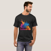 Rainbow Splash Abstract Color Burst T-shirt (Voorkant volledig)