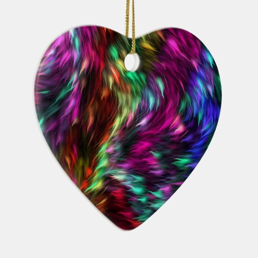 Rainbow Splash Ceramic Ornament (Rechts)